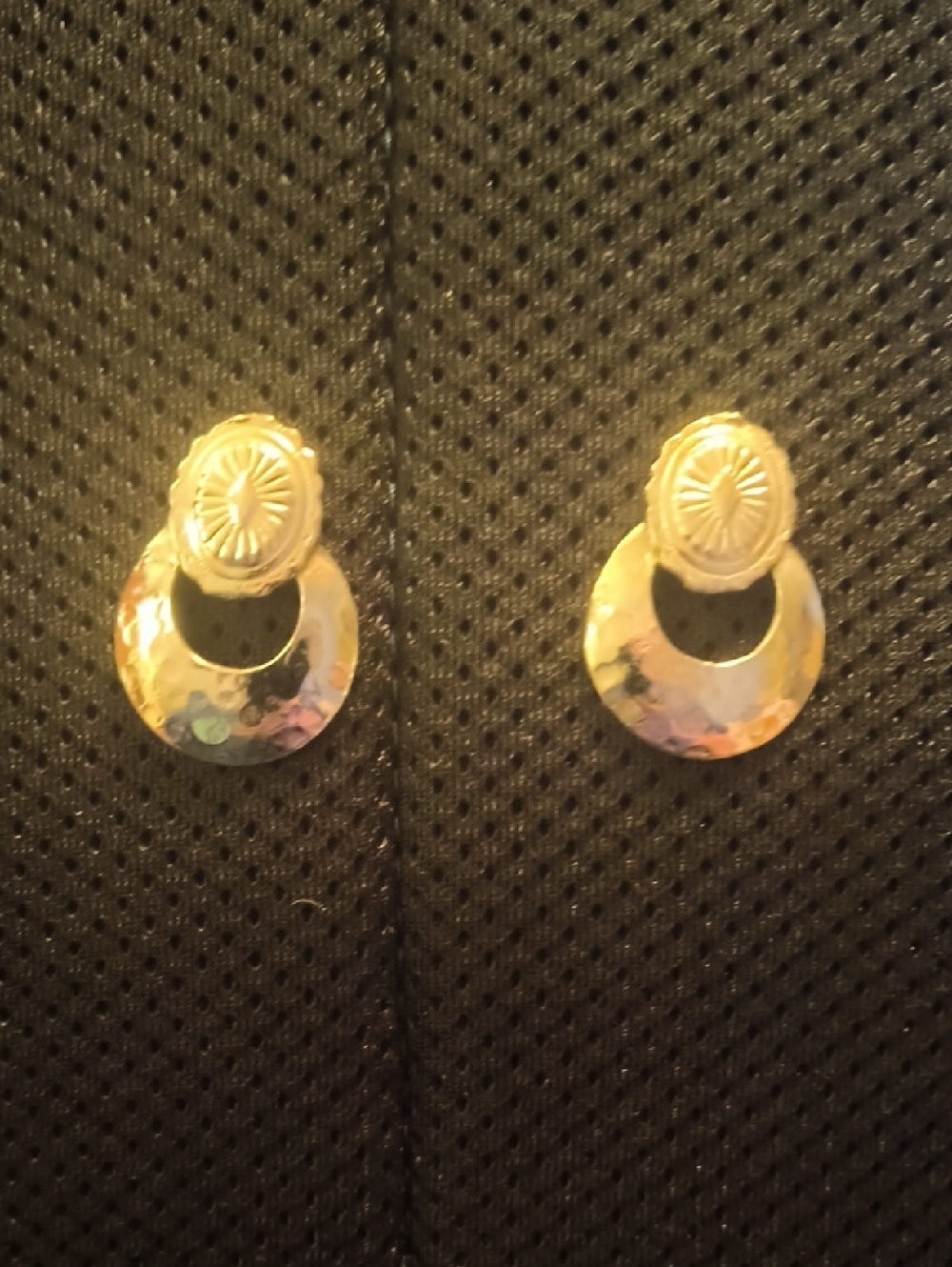 Silver-Tone Disc Drop Earrings